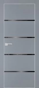 Межкомнатная дверь PX-17  AL кромка с 4-х ст. Серый матовый