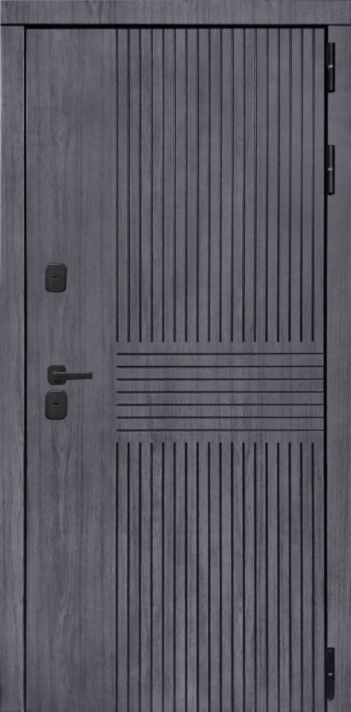 Входная дверь ДвериПРО Берген Лаура-2 (16мм, мореный дуб) DPRO195997 внешняя сторона