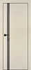 Межкомнатная дверь PX-8  черная кромка с 4-х ст. Бежевый матовый