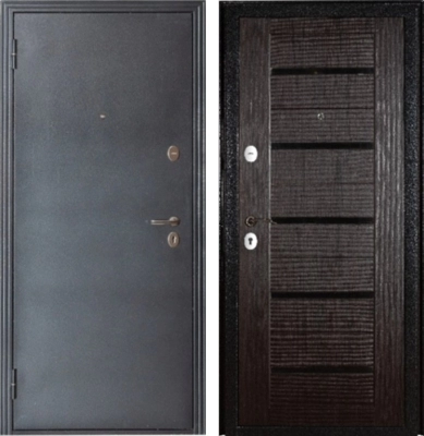 Дверь Купер 60С Серебро Темный орех
